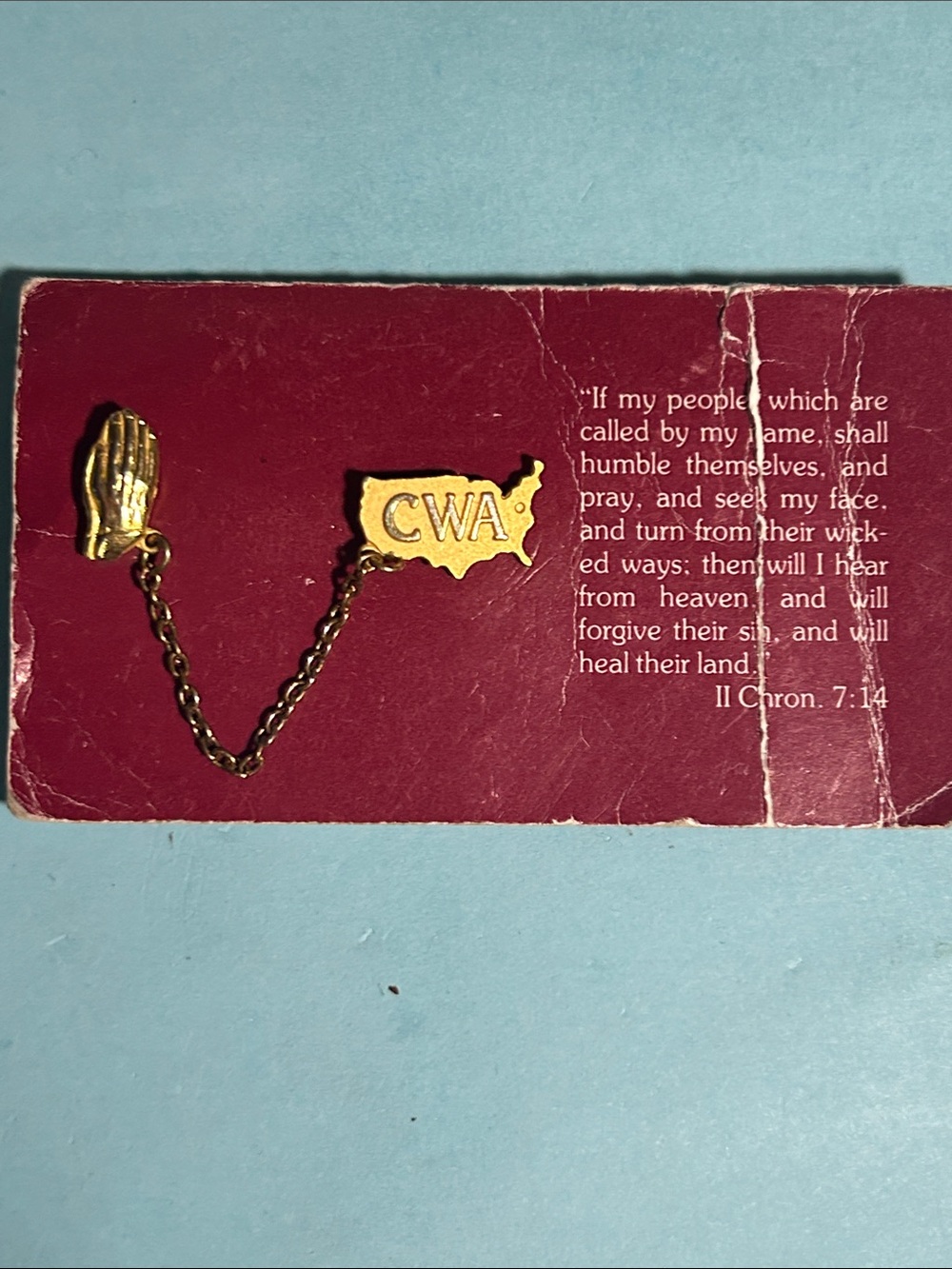 CWA Concerned Women for America Gold-Tone Prayer Hands 2pc Pin